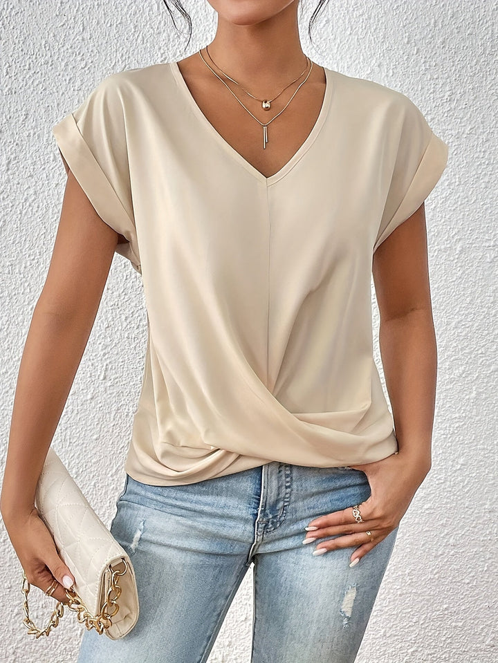 Clea | Casual T-shirt Met V-Hals (1+1 Gratis)